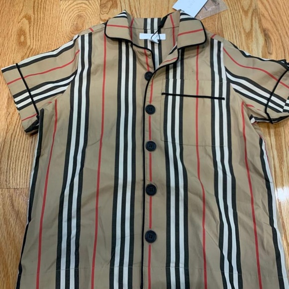 Burberry Andres Icon Stripe Short-Sleeve Top - Picture 2 of 3